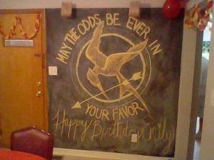 E17's Hunger Games themed b-day party.