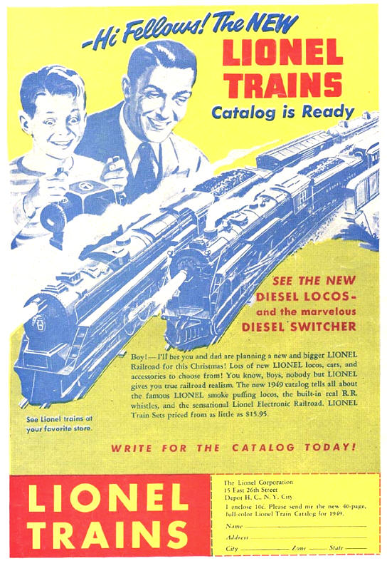 COMICAD lionel trains catalog
